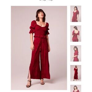 FINAL PRICE Band of Gypsies Deep Red Wide Leg pants